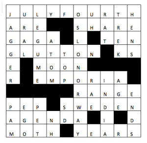 Crossword Puzzle Solution: Summer Issue