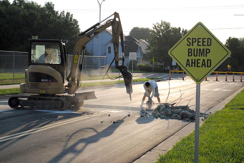 Speed bumps replaced, concern of potential car damage