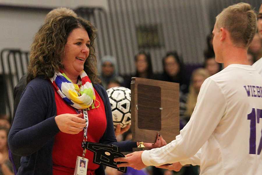 School assembly honors soccer team