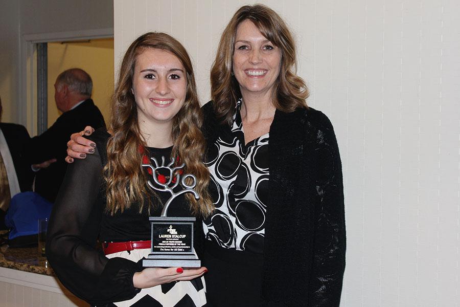 Lauren Stalcup and her mother, Lisa Stalcup at the conclusion of the awards banquet. 