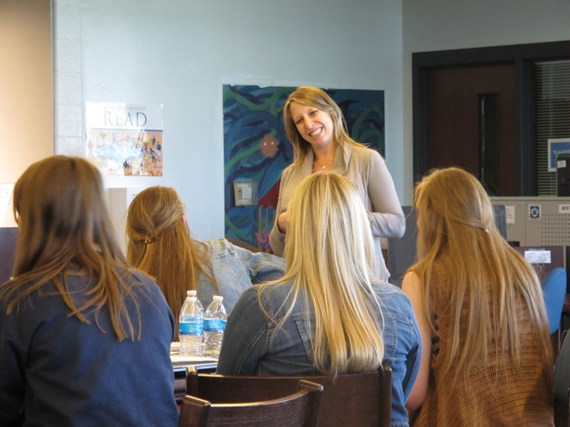Today Show producer Lindsay Sobel explains the purpose of Love Your Selfie show series to REbeL members in the LMC .