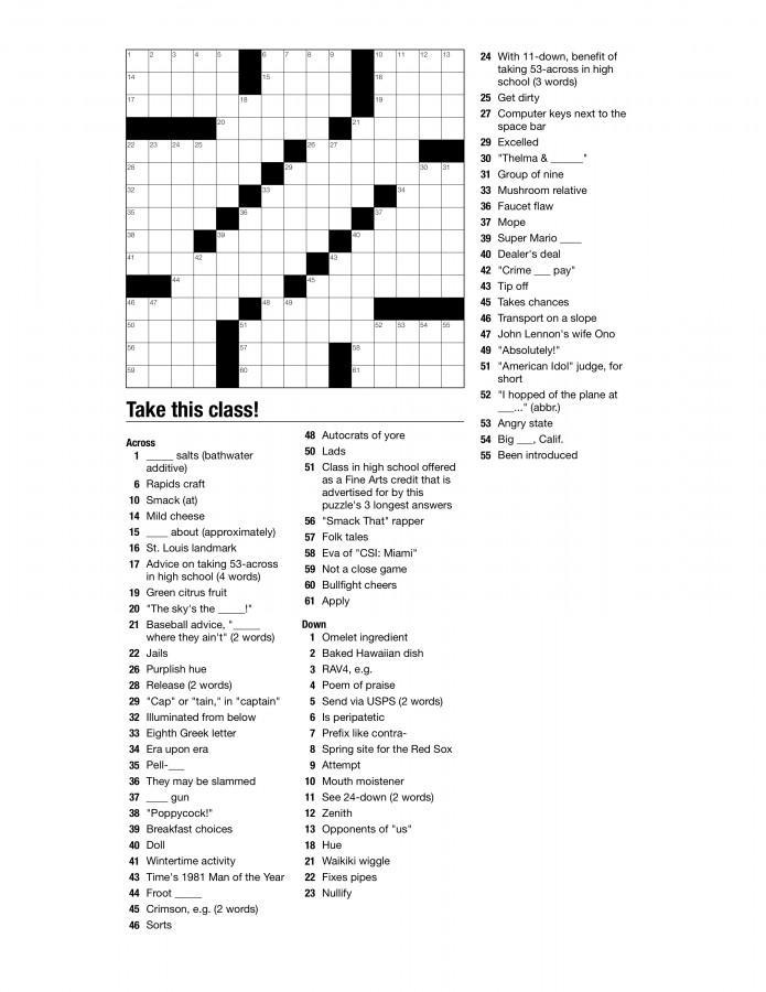 Weekly themed crossword puzzle – BVNWnews