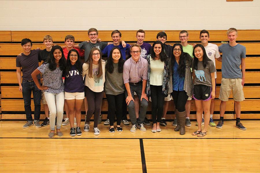 From top left: Samuel Liu, Nick Mauer, Anders Pearson, Peter Hartman, Spencer Halverson, Jesse Tannahill, Justin Henry, Sean Doyle, Blake Shadwick, Camden Hatley, Suruchi Ramanujan, Vibha Agarwal, Allison Meegan, Claudia Chen, Jack Gould, Nandita Daga, Riya Rana and Susie Song. Not pictured: Madeline Connor and Holly Hull.