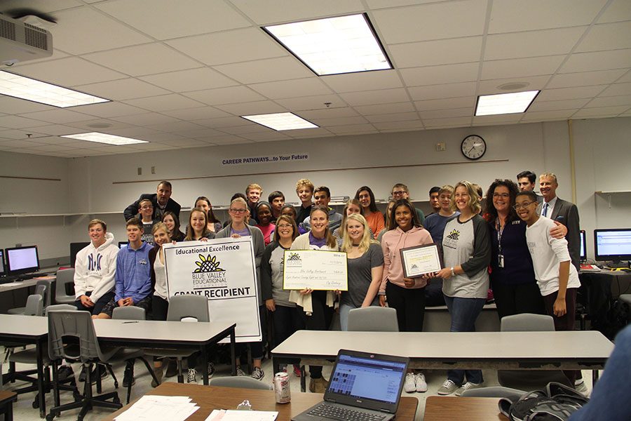 Blue Valley Education Foundation Prize Patrol visits BVNW to deliver grants to teachers