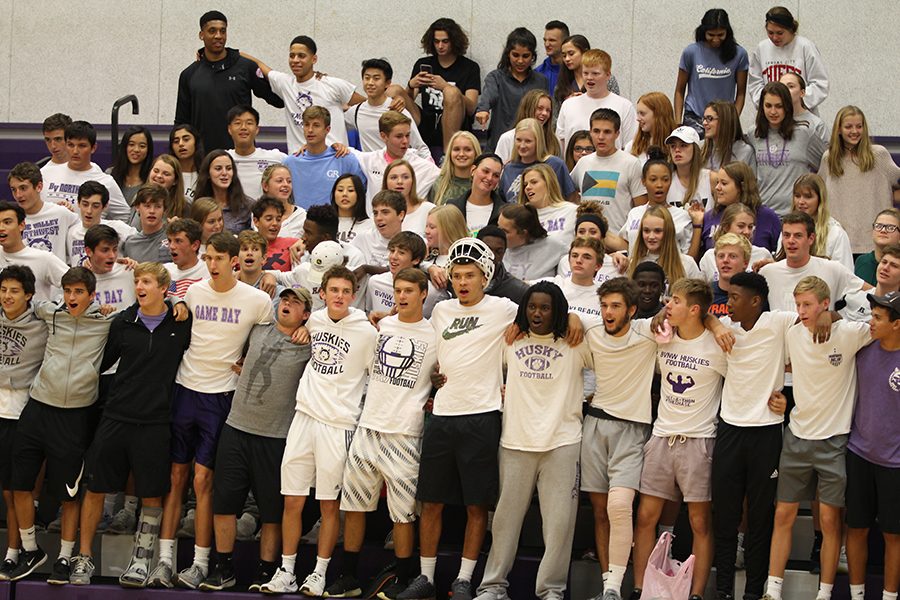 BVNW students chant before the game against Shawnee Mission West at BVNW Oct. 16.