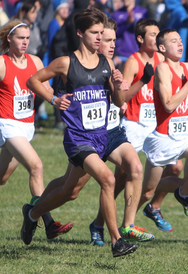 Being the lone runner for the BVNW boys, senior Eric Gawlick starts his last race as a Husky at Rim Rock on Oct 28.