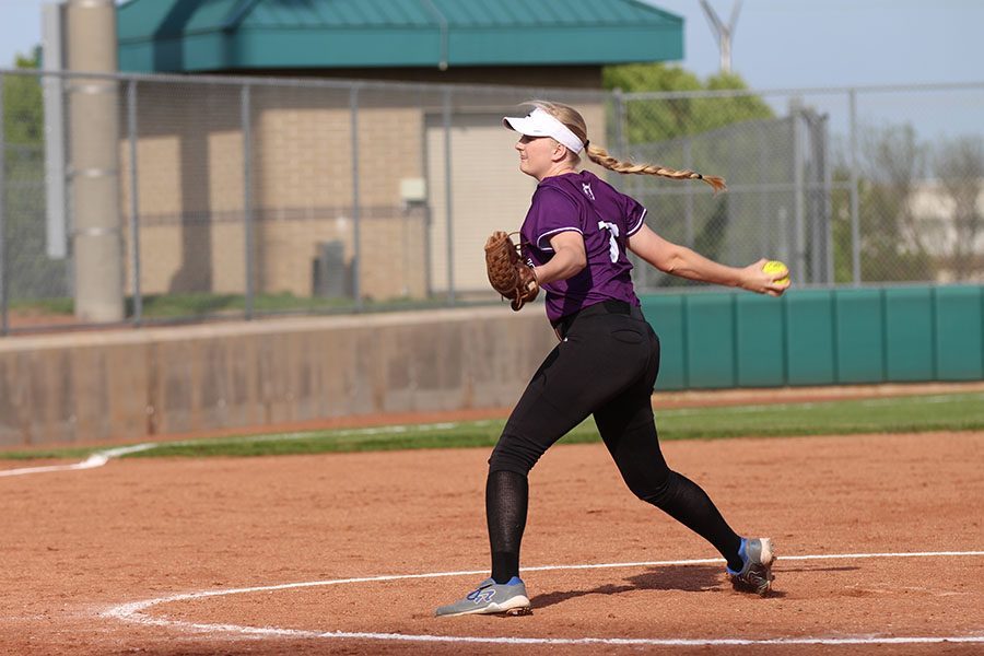 With a tighter schedule for the varsity softball team, pitchers like junior Sadie Varhall could be impacted. 