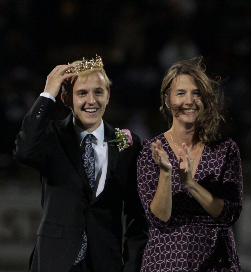 Senior Calvin Winkler was crowned Homecoming kind during halftime of the football game on Friday Sept. 28. 