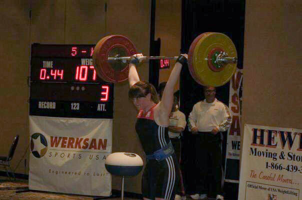 2007 BVNW graduate Kelly Lynch during weightlifting competition, March 2007.