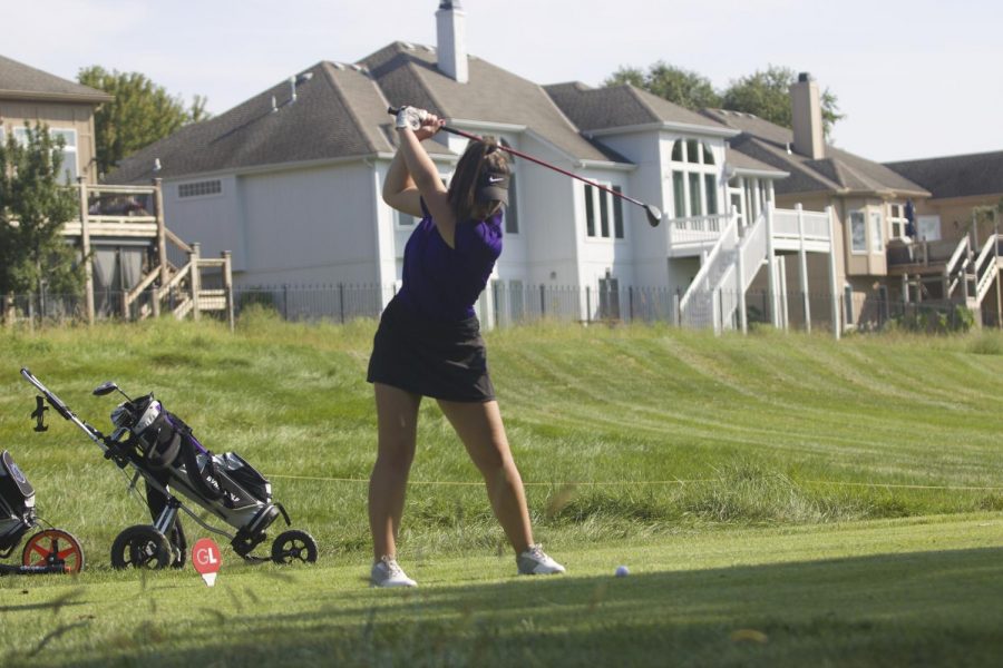 Senior Beth Shniderson winds up for a shot on Sept. 4.