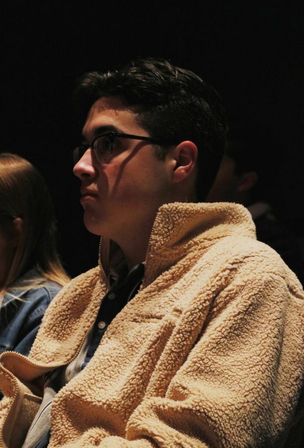 We the People student Sean Nicholson looks on at the Pre-Legislative Town Hall held at BVNW, Dec. 7.