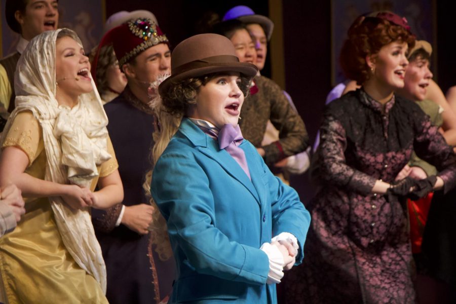 Sophomore Maggie Bunch performs in the musical at the PAC.
