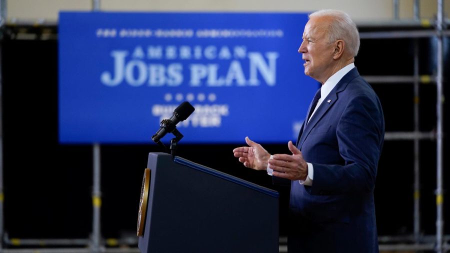 Joe Biden announced his approximately $2 trillion American Jobs Plan, which aims to create jobs, repair aging infrastructure, and invest in areas like childcare and greener energy.