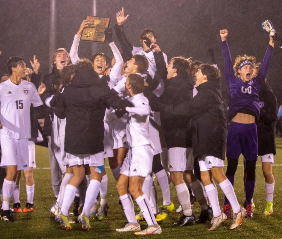 he boys varsity soccer team defeated Shawnee Mission East in the regional championship game, 2-1, Oct. 28. The Huskies ended up getting third in the state tournament.