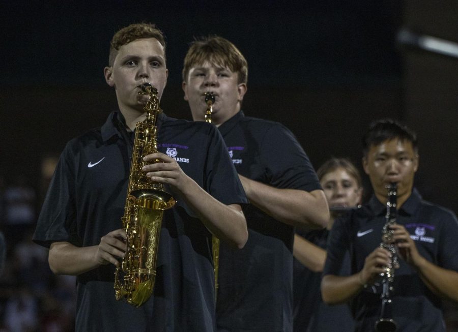 Freshman Carson Hunt is a member of the Howlin Husky Marching Band at Northwest.