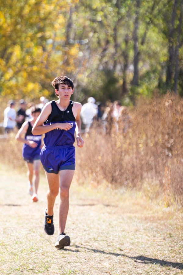 Junior runner Nick Westerhaus competes in the EKL cross country tournament, Oct. 13.