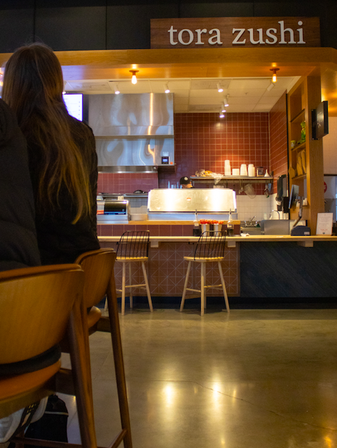 Tora Zushi, another available inside Strang Hall, features Japanese cuisine and a highly-praised sushi selection.