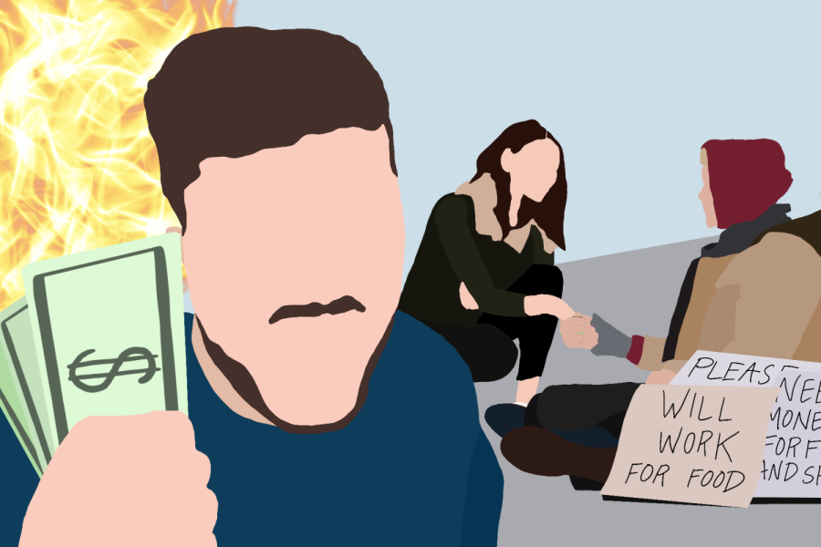 Digital illustration of a possible thumbnail photo for a MrBeast Youtube video.
