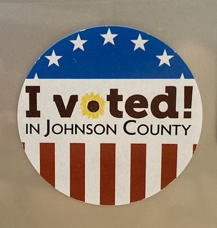 A picture of a sticker voters receive after voting. The last day to cast your vote is Nov. 5.