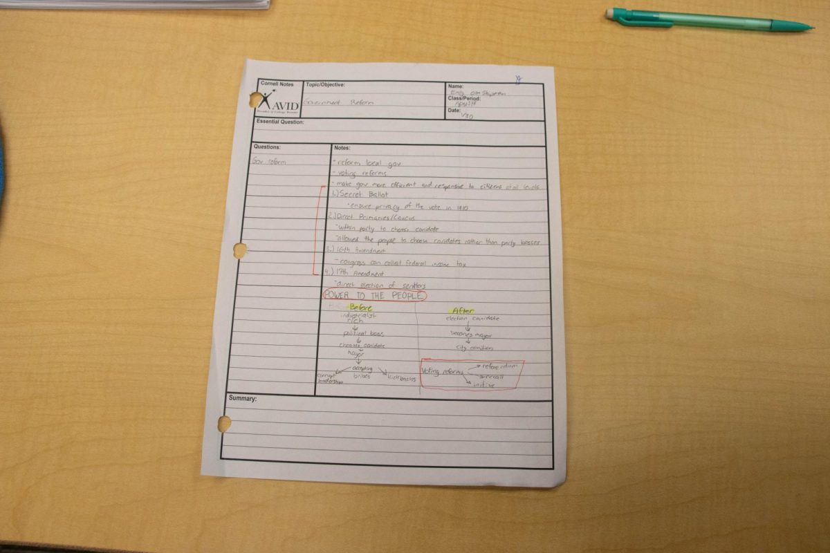 Notes reviewed seven days after the lesson.